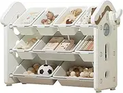 Uptyia Toy Organizers,Kids Storage Organizer for Toys, Toddler Bedroom Furniture for Toys (White, 97 x 40 x 89 cm)
