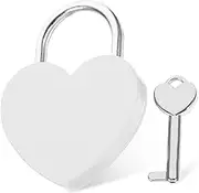 Tofficu Small Heart Padlock with Key Wishing Lock for Jewelry Boxes Suitcases Backpacks and Diaries Romantic Couples Love Lock Design