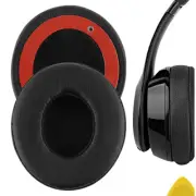 Geekria Protein Leather Ear Pads for Beats Solo 2 Wired Headphones (Black)