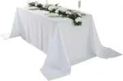 Craft & Party, Polyester Tablecloth - Rectangle White Tablecloth, 90 x 156 Inch