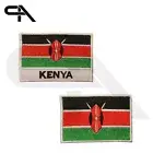 Kenya Flag iron on Embroidered Sew on Patch For Clothes 9x6cm