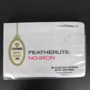 VTG Cannon Royal Family Featherlite No-Iron Twin Flat Sheet Stay Fresh White NOS