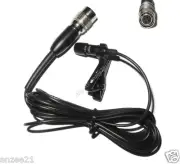 BLACK PRO TIE CLIP LAPEL LAVALIER MICROPHONE MIC FOR AUDIO TECHNICA
