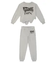 [Moschino Kids] Moschino Kids Cotton jersey sweatshirt and sweatpants set Y 10 grey