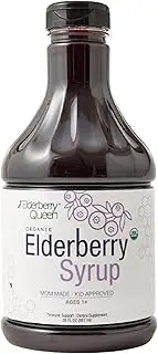 Organic Elderberry Liquid Syrup 30 oz by Elderberry Queen, Sambucus, Aronia Berry, Pure Natural Certified Organic Immune Support Herbal Supplement