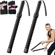 Exercise Ropes - Cordless Rope Workout - Black, Lightweight Equipment Non-Slip Handle for Men Women, Strength Training, Fitness Beginner