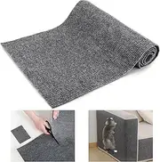 OundarM 78.7" x 15.7" Large Self Adhesive Trimmable Cat Scratch Mat Pad, Cat Scratching Post for Couch Furniture Protector Shelves Tree Replacement Climbing Wall Carpet