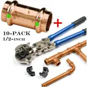 Propress Copper Fittings W/ Copper Tube Fittings Manual Pipe Crimping Tool Kit