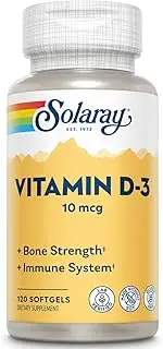 Solaray Vitamin D-3 - 400 IU - 120 Softgels