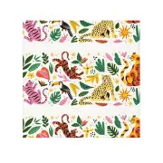 Whimsical Jungle Face Towel - Colorful Animal Print for Home and Travel