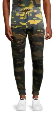 11 Paris Ombre Camo Alpine Ski Sportsman Jogger Sweat Pants Polo Aztec XL $135