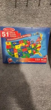 Melissa & Doug USA Map Floor Puzzle 51pcs