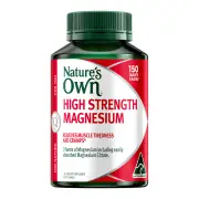 Nature's Own High Strength Magnesium Relieves Muscle Tiredness and Cramps Tablets 150 Tablet