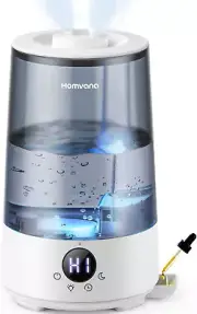 3.6L Cool Mist Humidifier - Top-Fill, Quiet, Baby-Friendly, Oil Diffuser with 7