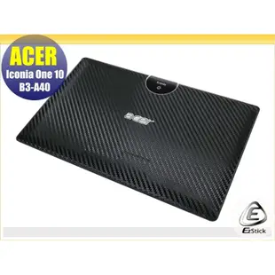 【Ezstick】ACER Iconia One 10 B3-A40 Carbon立體紋機身貼(平板機身背貼)DIY包膜