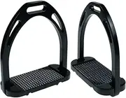 Folpus 2 Pieces Saddle Stirrups Replacement Sturdy Equestrian Supplies Horseback Riding Tack for Outdoor Sports Training Men Women