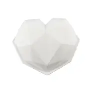 2Pcs Diamond Love DIY Cake Silicone Mold Sponge Baking Tool Chiffon Mousse Dessert Mold