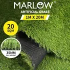 Marlow Artificial Grass Synthetic Turf 35mm Fake Plastic Plant 20SQM Lawn 1x20m