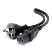 Alogic MF-3PC15-02 2m Aus 3 Pin Mains Plug to IEC C15 High Temperature Cable