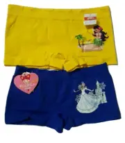 (2) GIRL'S SEAMLESS PANTY BOYSHORT WITH PRINT SIZE S STYLE Mixed