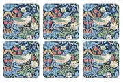 Pimpernel Strawberry Thief Blue Coasters, Set of 6