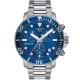 【TISSOT 天梭 官方授權】Seastar 1000海洋之星300米潛水三眼計時石英錶-45.5mm/藍(T1204171104100)