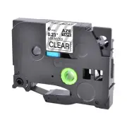 Compatible For Brother P-Touch TZ TZe111 Black on Clear Label Tape 6mm 0.24"