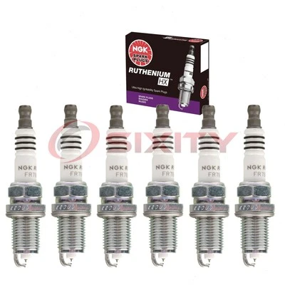 6 pcs NGK Ruthenium HX Spark Plugs for 1999-2004 Mitsubishi Montero Sport ju