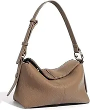 [KetaStyle] Crossbody Bag Purse Handbag for Women Shoulder Bag, Chic Dumpling Satchel Bag Clutch Purse, Dumpling Crossbody Bag made from Genuine Leather, Tea Milk