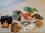 FELT BOARD/FLANNEL STORY RHYME TEACHER RESOURCE - WOMBAT STEW