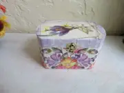 Box, decoupaged, one of a kind seller designed and produced, sealed for use .