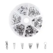 UNICRAFTALE 120pcs 6 Styles 304 Stainless Steel Pendant Pinch Bails Ice Pick ...