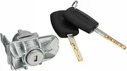 Front Left Door Lock Cylinder with 2 Keys for Ford Focus C-Max S-Max, Replace Part 1552849,Door Lock