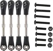 4pcs Steering Tie Rod Linkage Replacement, Metal RC Accessories, Automotive Replacement Tie Rod Ends for Sport Utility Vehicle