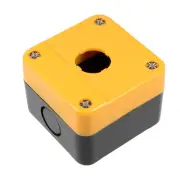 Promote Button Switch Control Station Box 22mm 1 Button Hole Yellow and Black