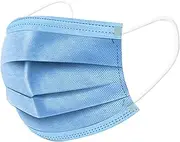 Retail Sign Systems 50 PCS Thick 3-Ply Face Shield MASK with Elastic Ear Loop Cover Full Face Anti-Dust US Stock, blue