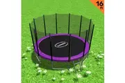 Blizzard 16ft Trampoline Round Outdoor Mat Net Pad Purple