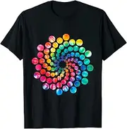 [X.Style] September 15th Dot Day Tie Dye Polka Dot Spiral Kids Toddler ds1793 T-Shirt (L) Black