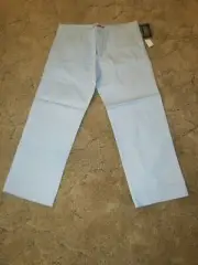 Dickies Girl's Size 7 Pants Stretch Fabric Waist 32"x Inseam 24" Light Blue