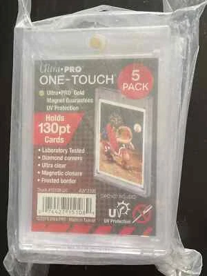BRAND NEW ULTRA PRO ONE-TOUCH THICK CARD 130PT MAGNETIC CARD HOLDER - 5 PACK