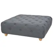 Pouffe Fabric 80x80x30 cm Dark Grey vidaXL