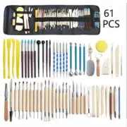 Pottery Clay Sculpting Tools Kit 61Pcs/Set, Ceramic Wax Clays Carving Tools