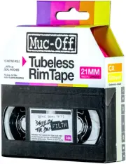 Muc-Off Tubeless Rim Tape 10m Length Roll 21mm Width Adhesive Semi Transparent