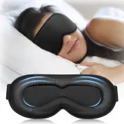 Weighted Eye Mask for Sleeping, Blackout Sleep Mask for Men Women, Upgraded 3D C