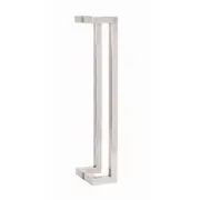 Scope Entrance Pull Handle Offset Square Back to Back 600X25mm Satin Stainless