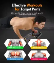 Push Up Board Portable Home Gym Pilates Bar & 20 Fitness Accessories Workout