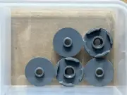 LEGO Parts - Dark Bluish Gray Tile, Round 2 x 2 Open Stud - No 18674 - QTY 5