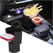 JNNJ Car French Fries Cup Holder, French Fries and Dip Sauce Holder for Car, French Fries Cup Holder, Plastic Chip Holder with Sauce Holder, Car Interior
