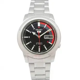 SEIKO 精工 SNKK31K1手錶 盾牌5號 黑紅面 夜光 星期日期 機械錶 男錶