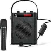 [WinBridge] 40W Portable PA Speaker System with Two Wireless Microphone, Wireless Voice Amplifier, Bluetooth Speaker and Microphone, Megaphone for Teachers, Presentation,Outdoor Activities etc, S95